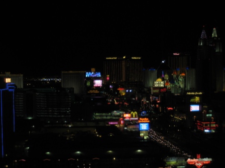 vegas strip night. Las Vegas Strip view at night