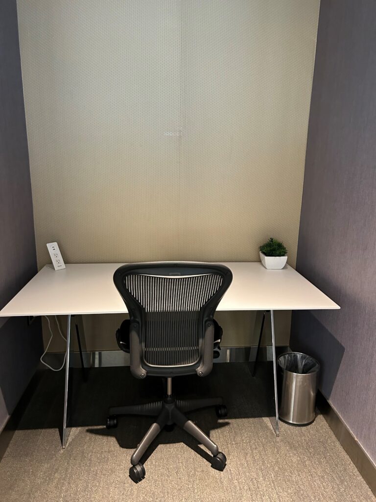 a chair at a desk