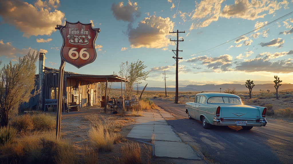 a car parked on the side of a road