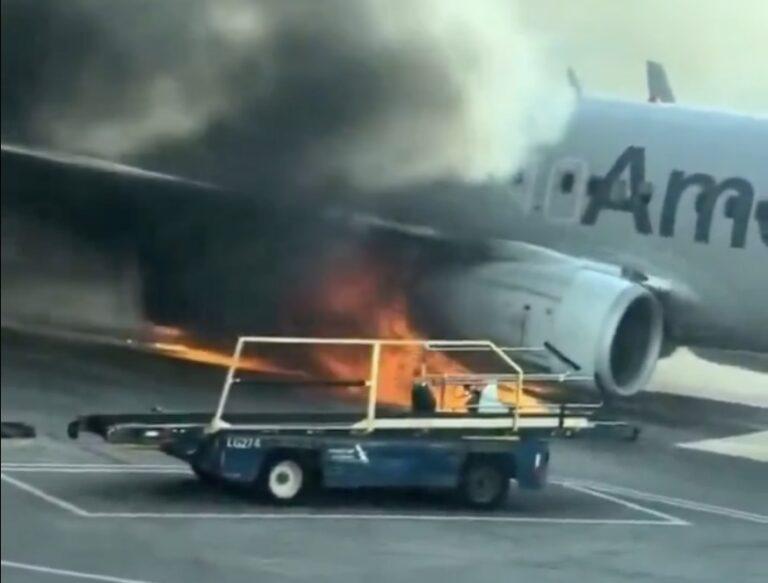 American Airlines 737-800 Catches Fire In Denver and Forces Evacuation