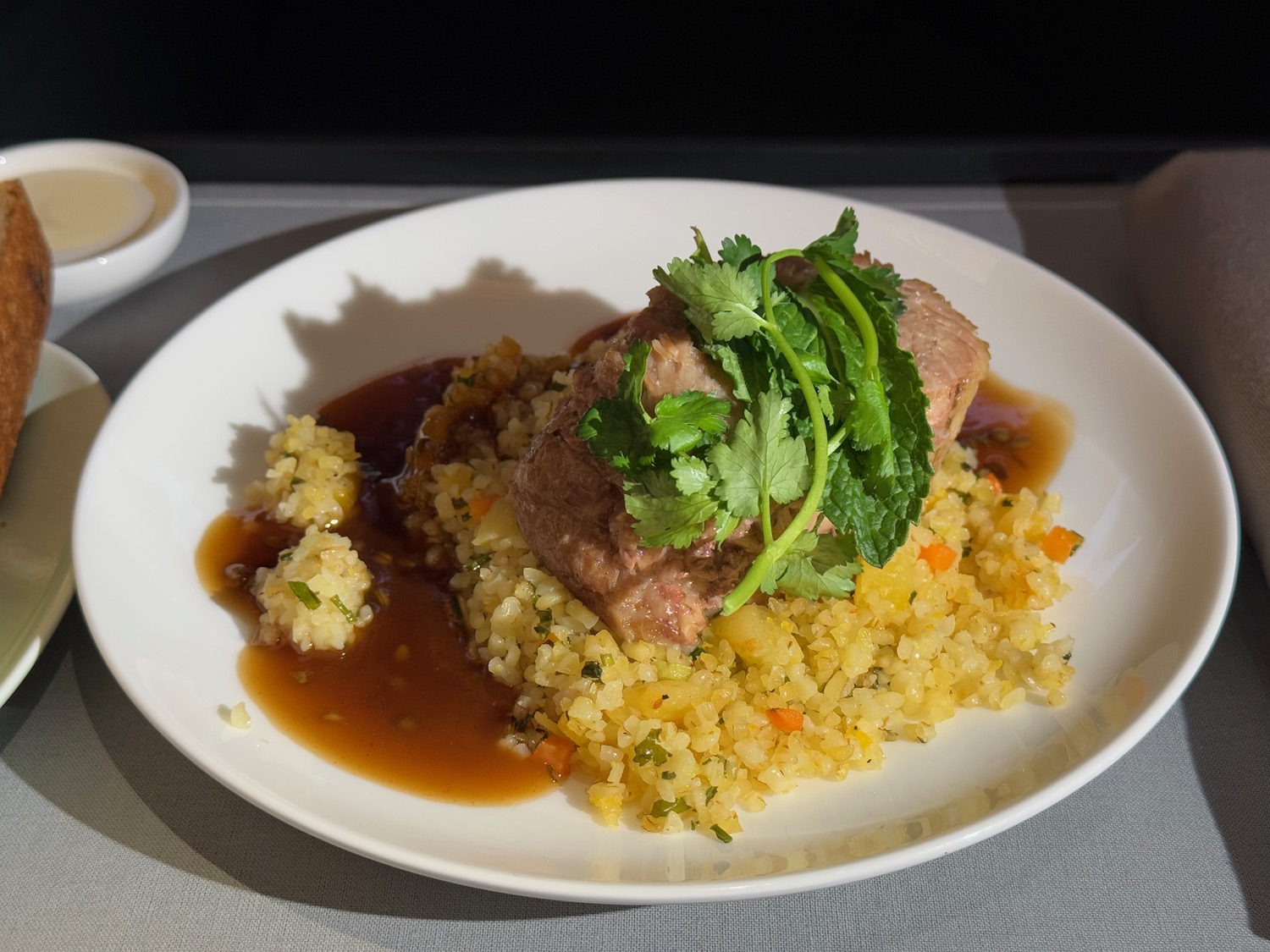 Decadent Lamb Shoulder In Cathay Pacific Business Class