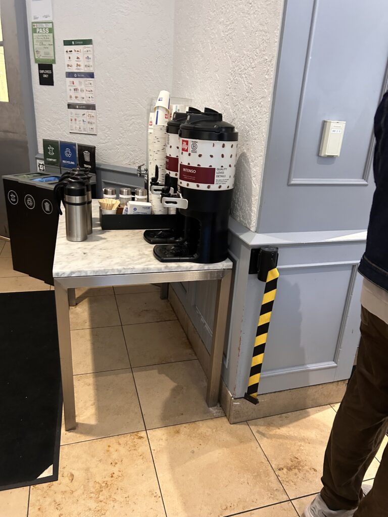a coffee machine on a table