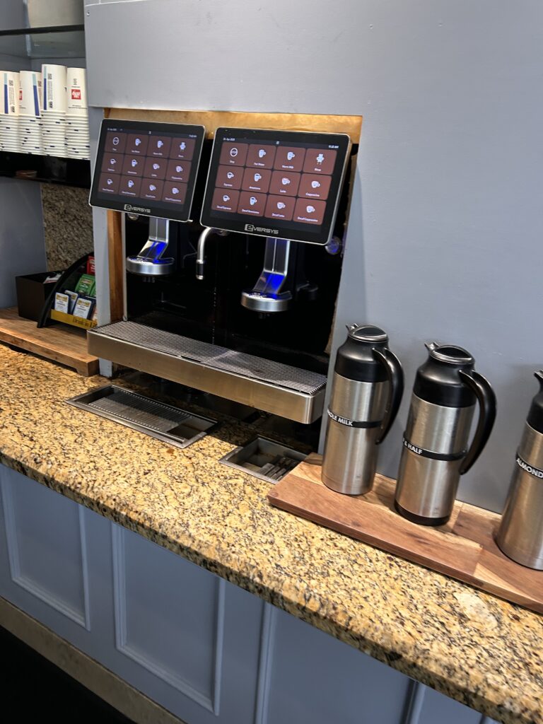a coffee machine on a counter