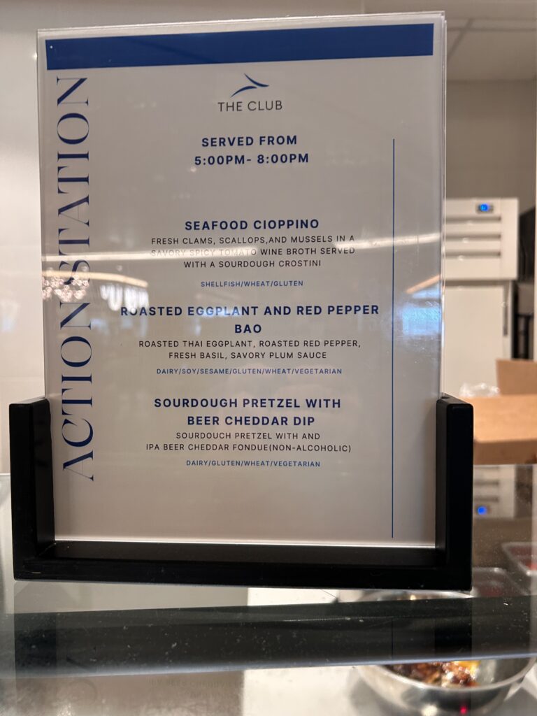 a menu on a glass table