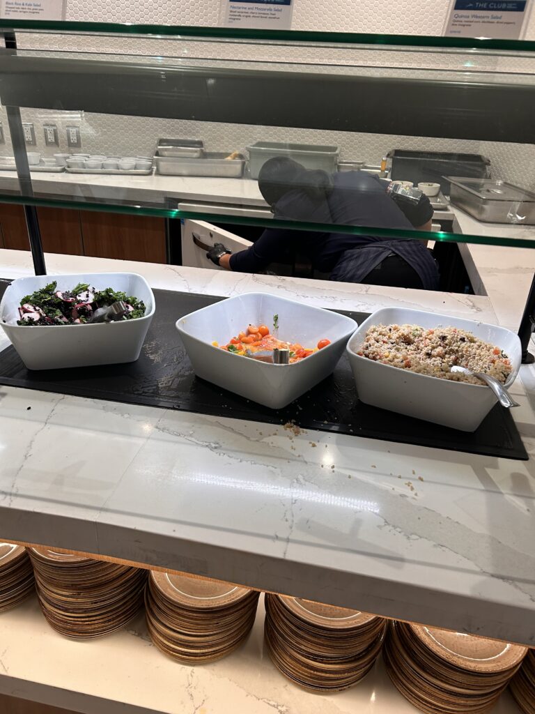 bowls of food on a counter