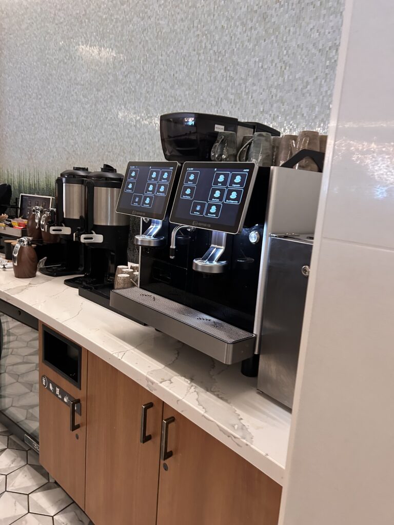 a coffee machine on a counter