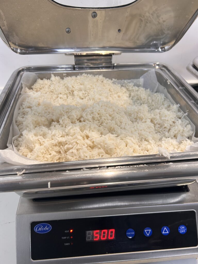 a food in a pan