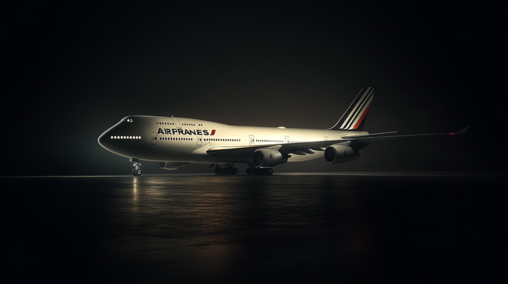 a large airplane on a runway