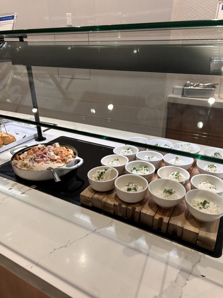 a tray of food on a counter