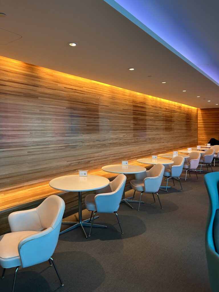 a room with tables and chairs