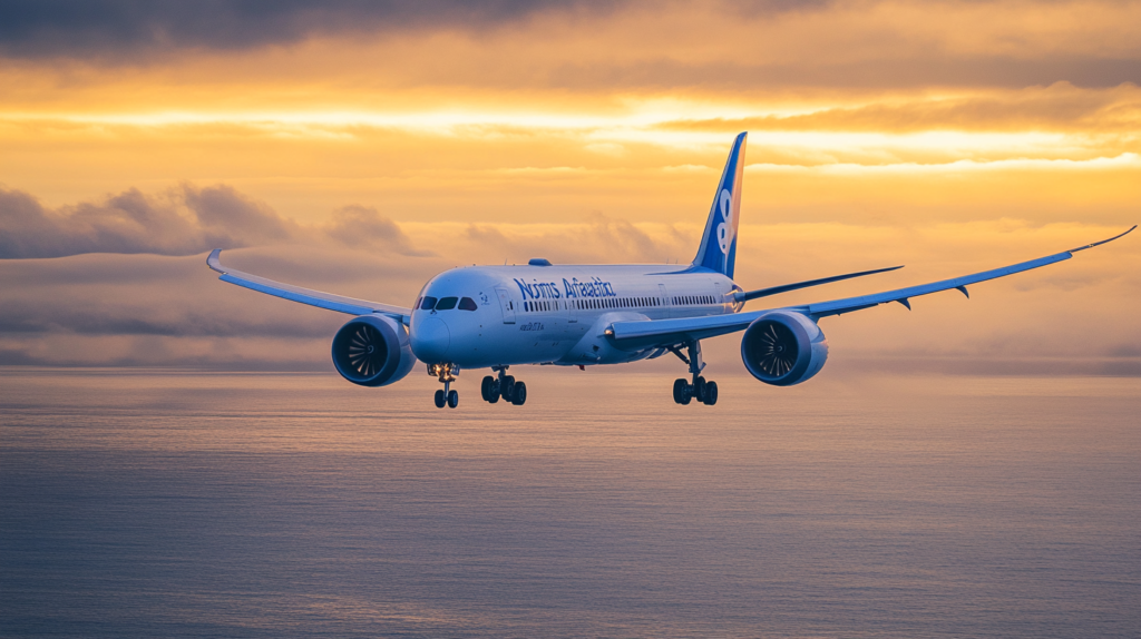 a plane flying over water