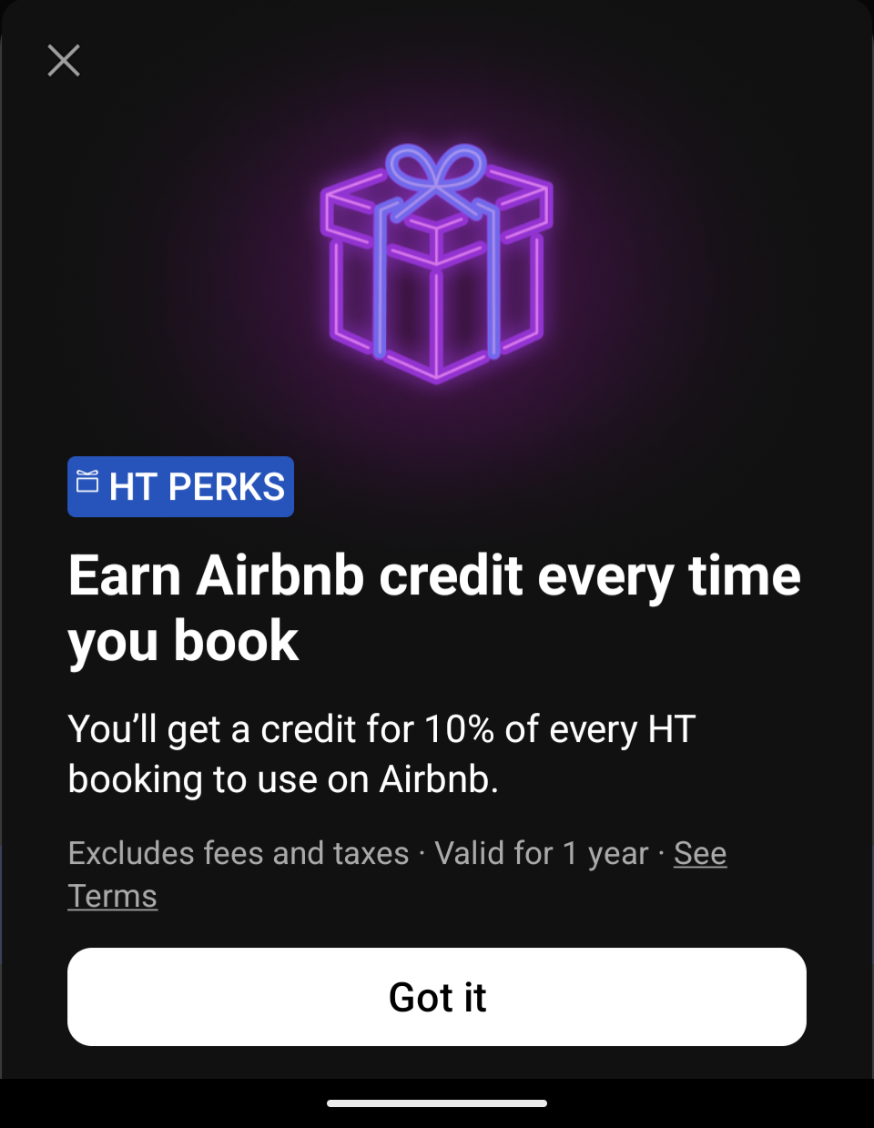 Get 10% in Airbnb credit on HotelTonight bookings