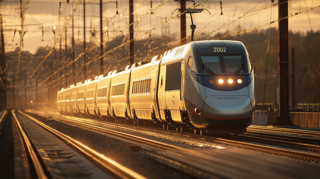 a train on the tracks