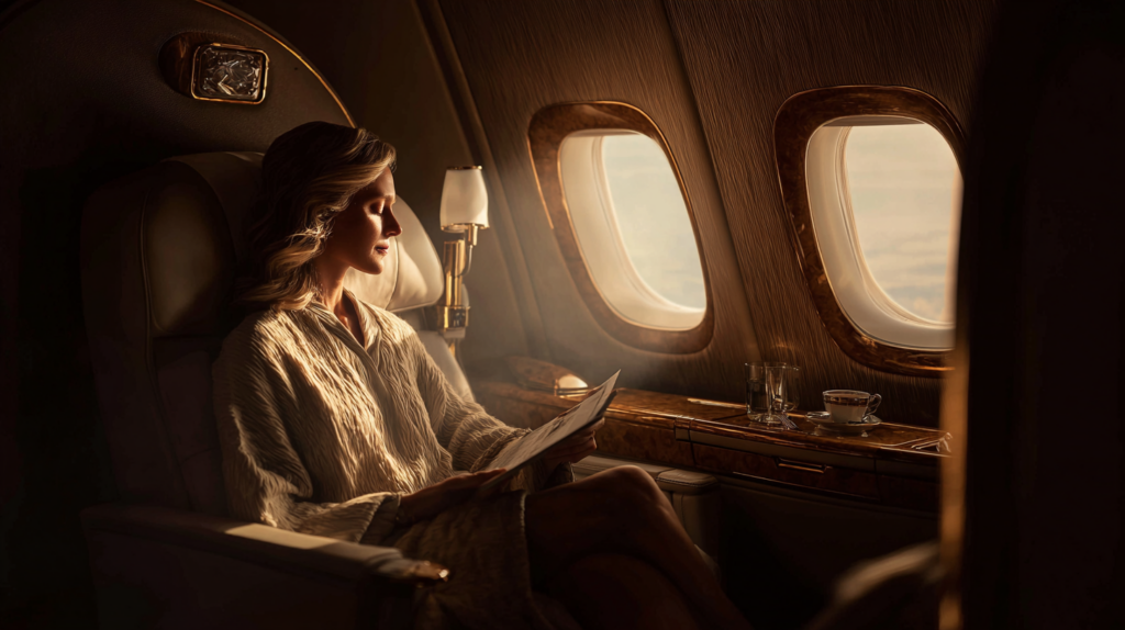 a woman sitting in a chair reading a book