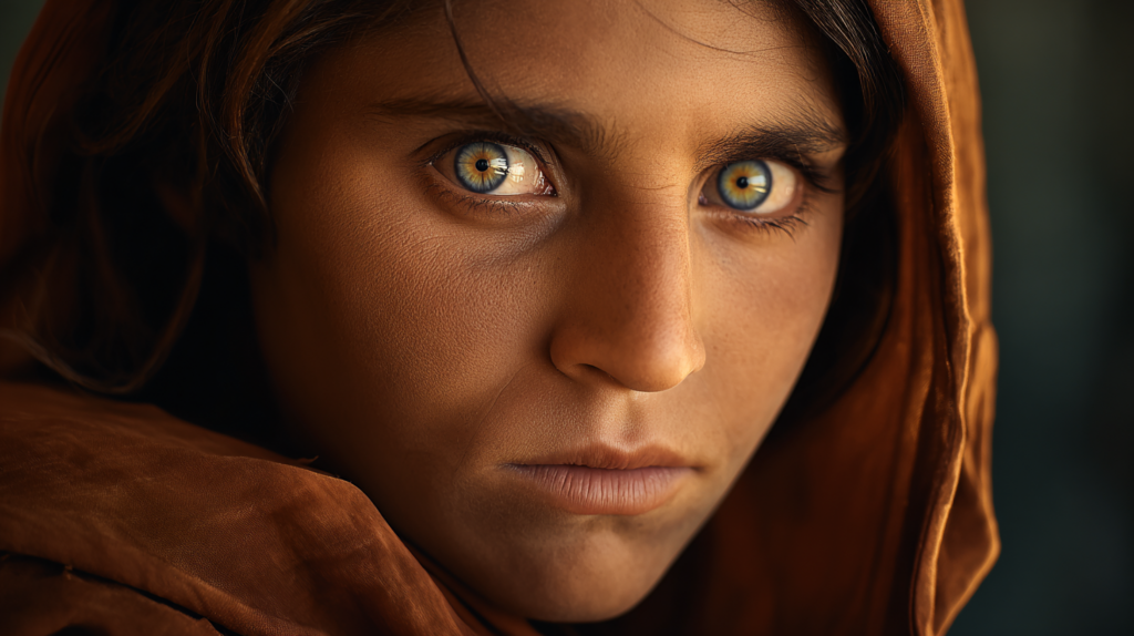 a close up of a woman's face