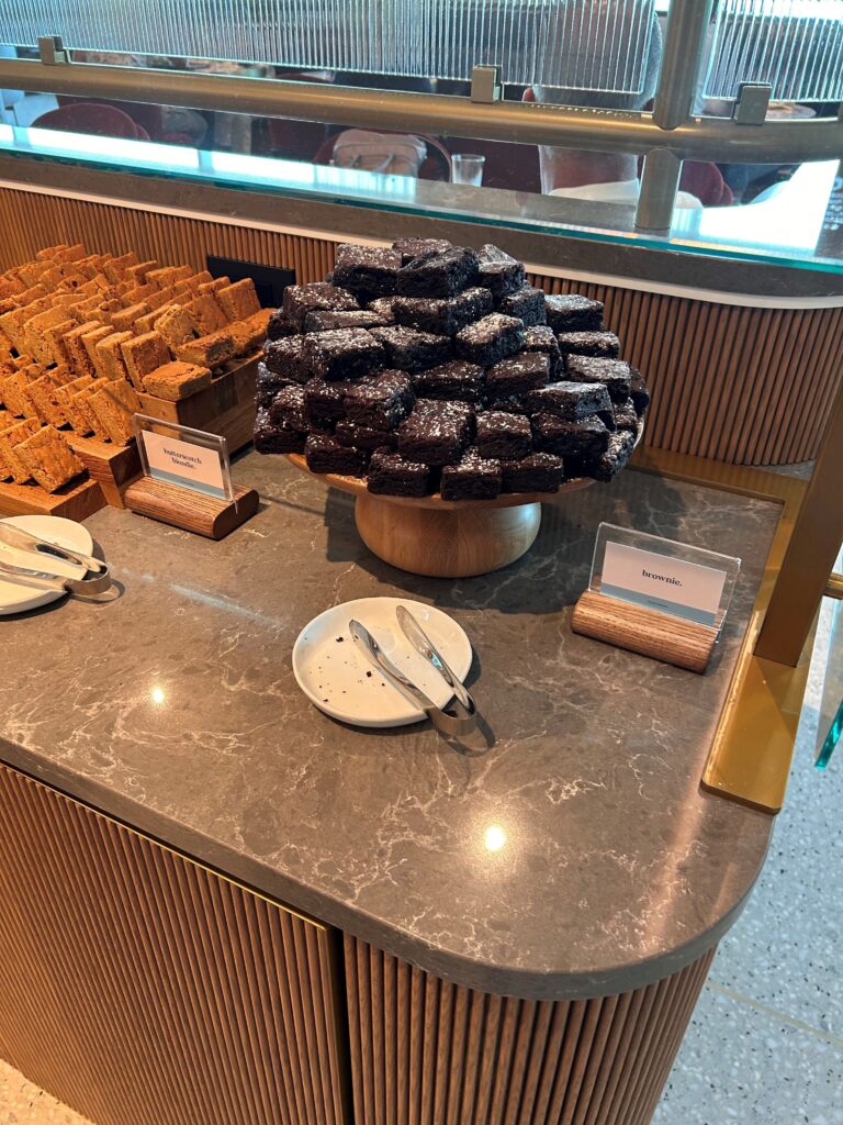 a table with food on it