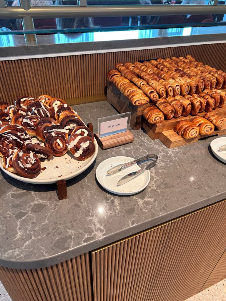 a table with food on it