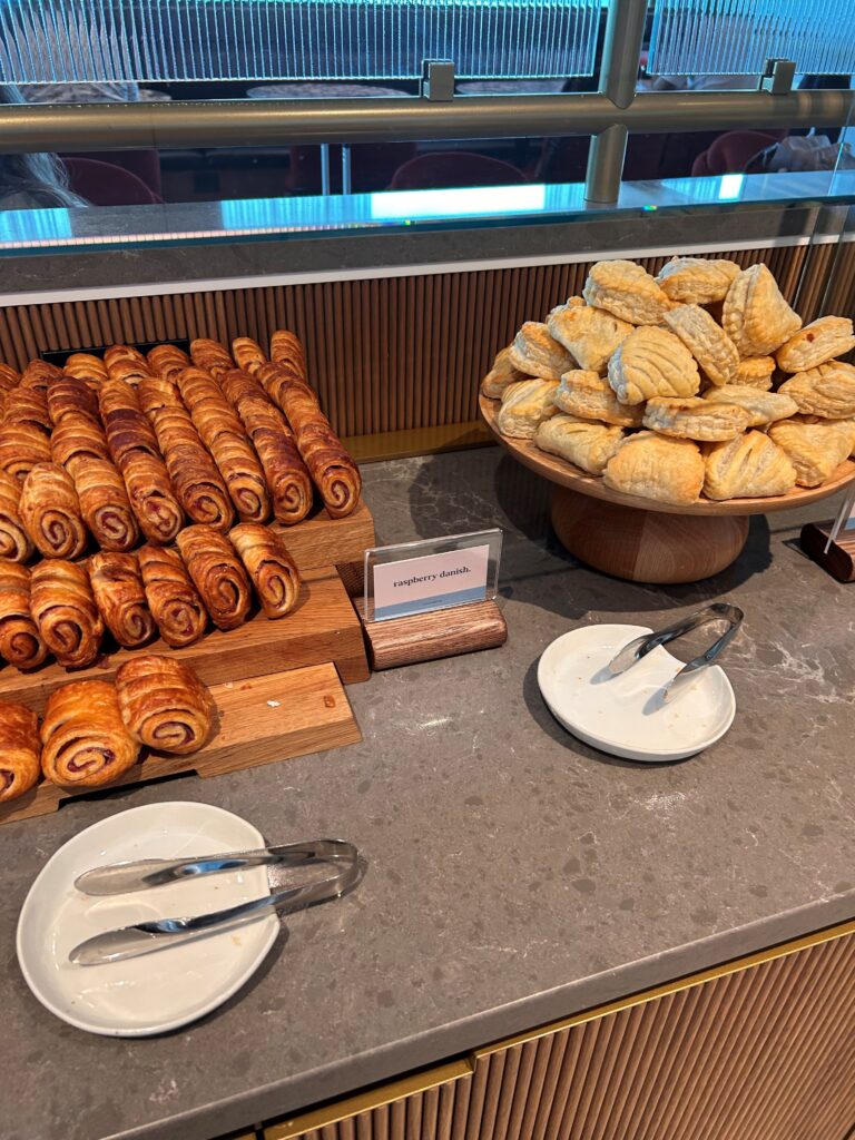 a table with food on it