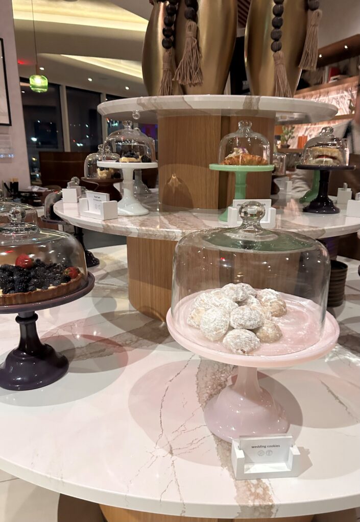 a group of desserts on a table