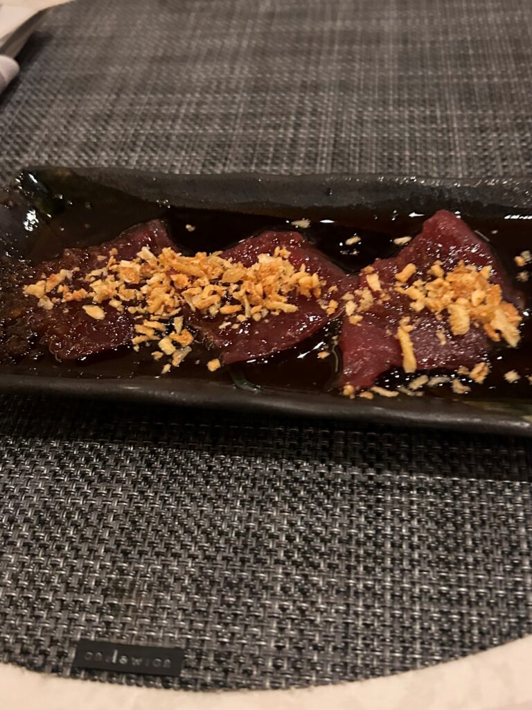 a plate of food on a table