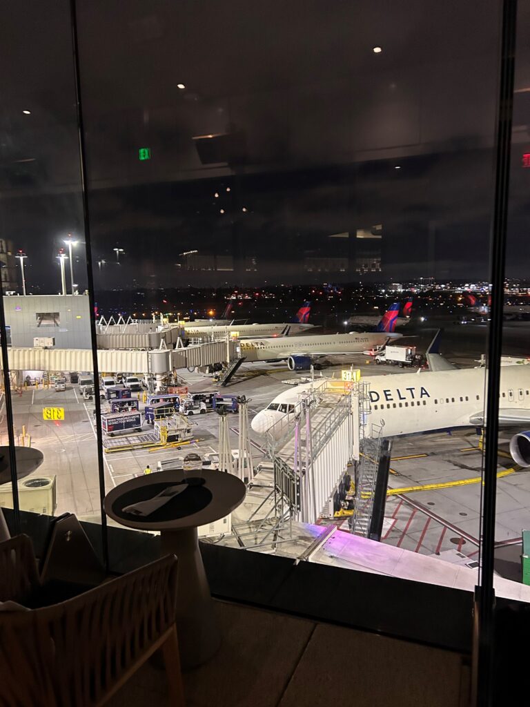 a large airplane at an airport