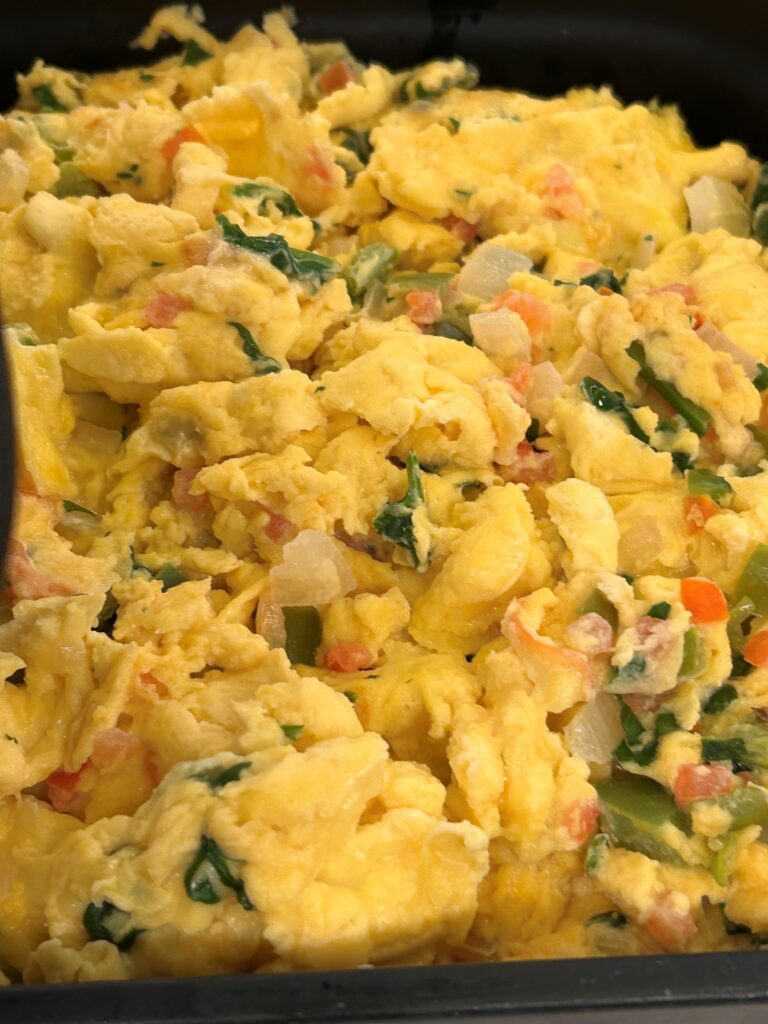 a close up of food