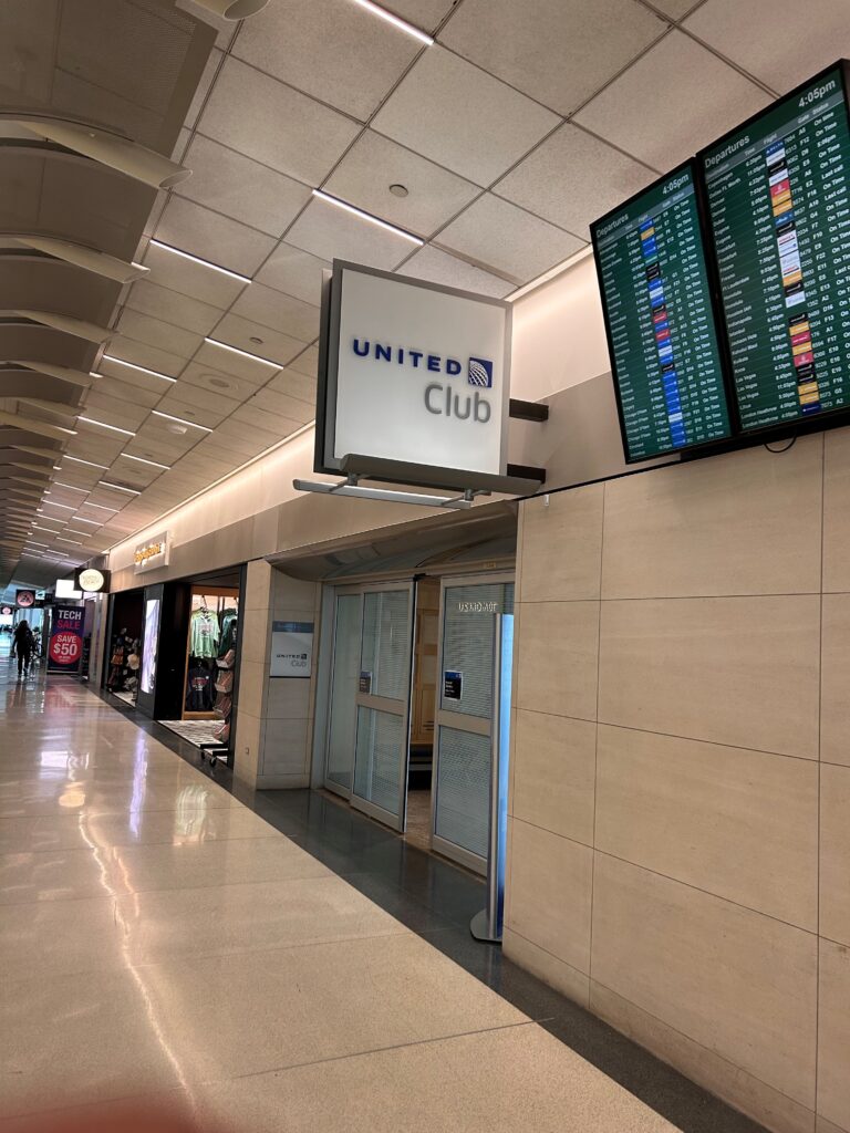 a sign in a building