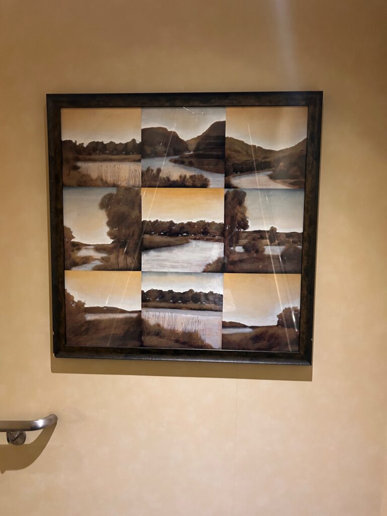 a picture on the wall