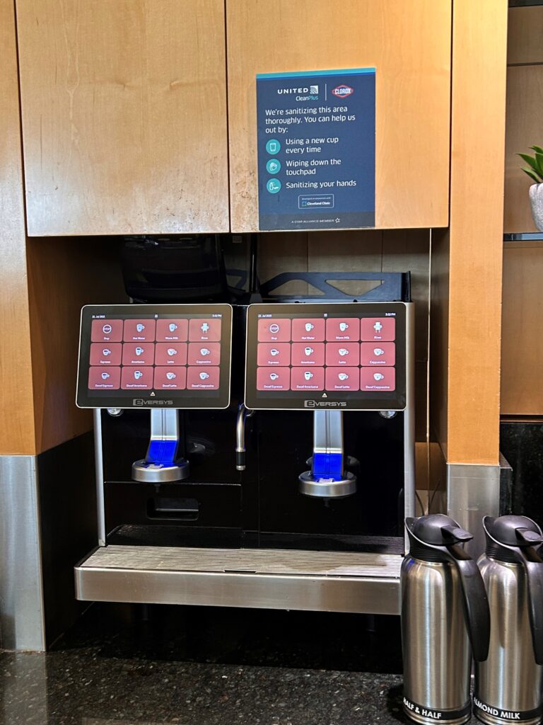 a coffee machine in a room