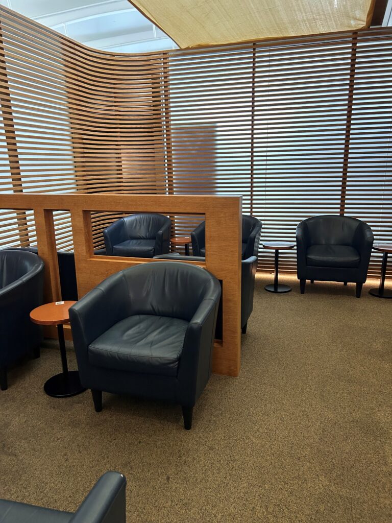 a room with chairs and tables