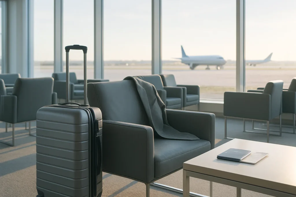 a chair and a table in a room with windows