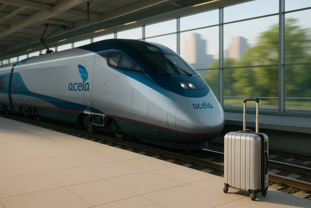 a train in a station