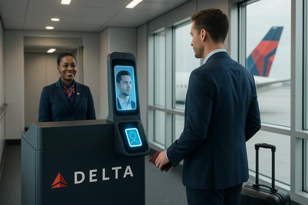a man in a suit standing next to a machine