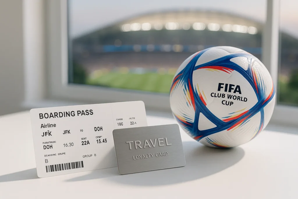 a football ball and a ticket next to a window
