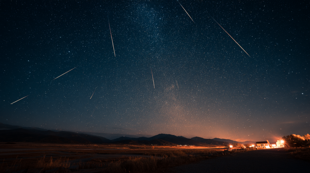 a shooting stars in the sky