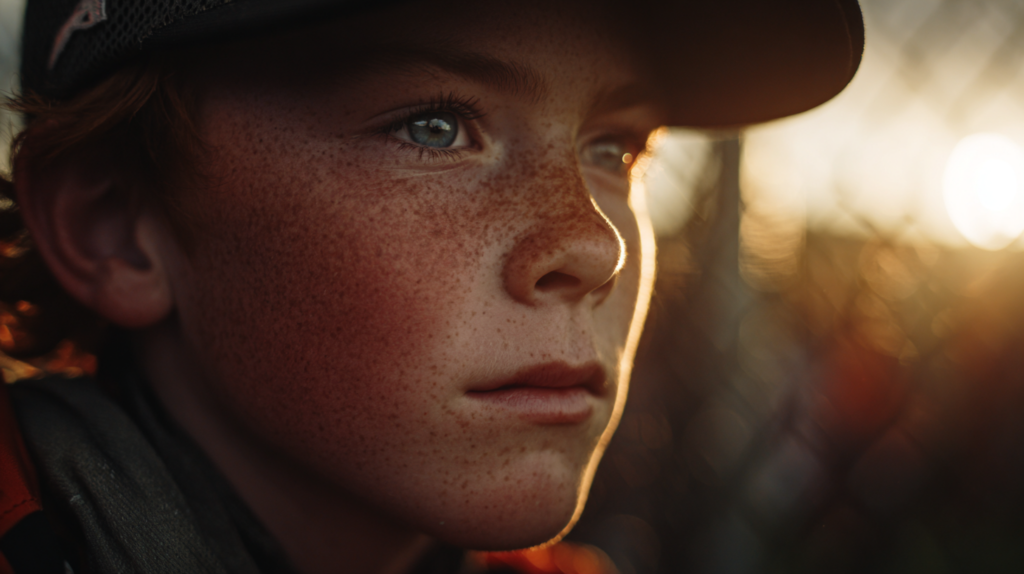 a close up of a person's face