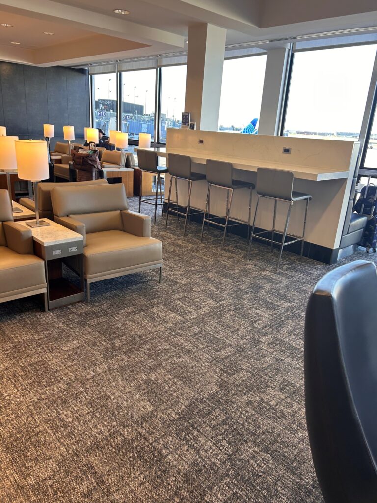 a room with chairs and tables