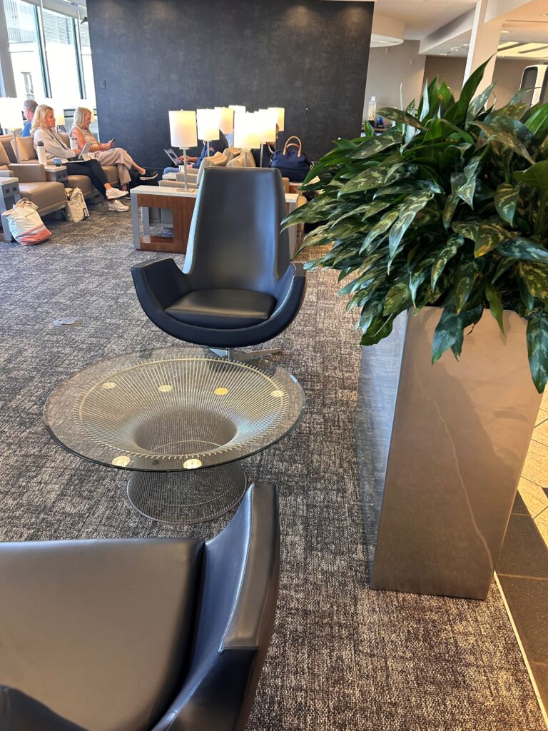 a group of people sitting in a room