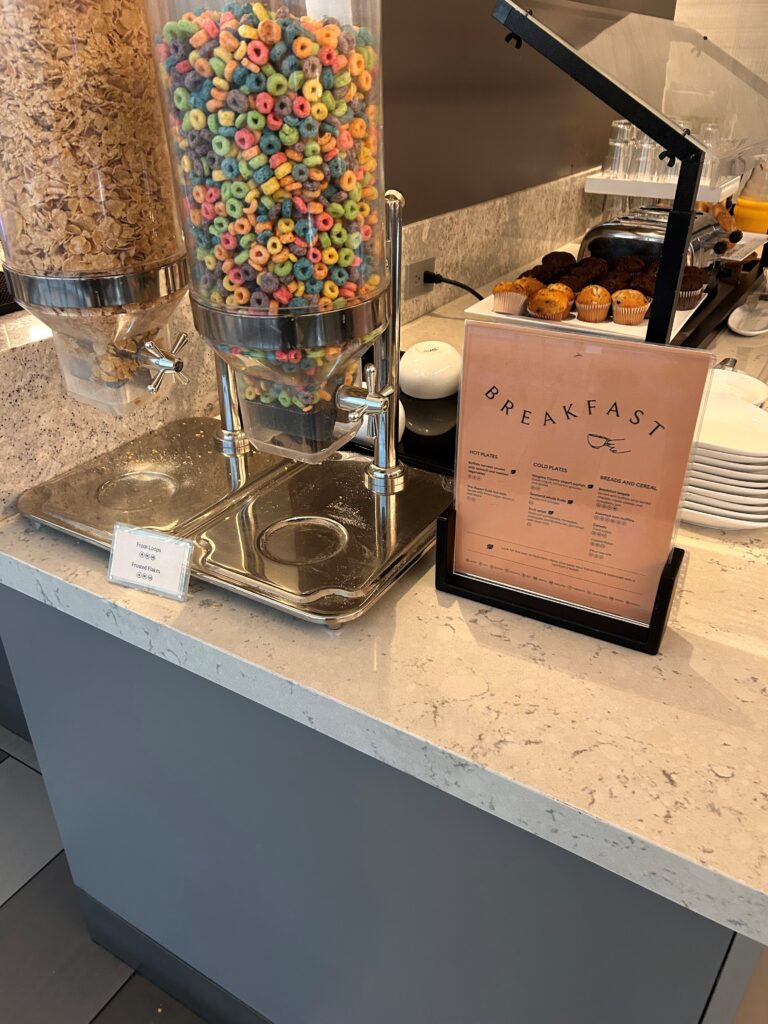 cereal in a dispenser on a counter