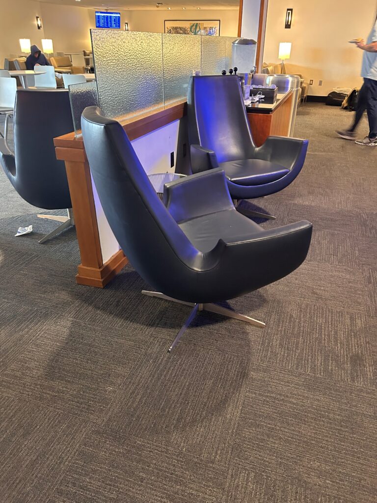 a group of chairs in a room