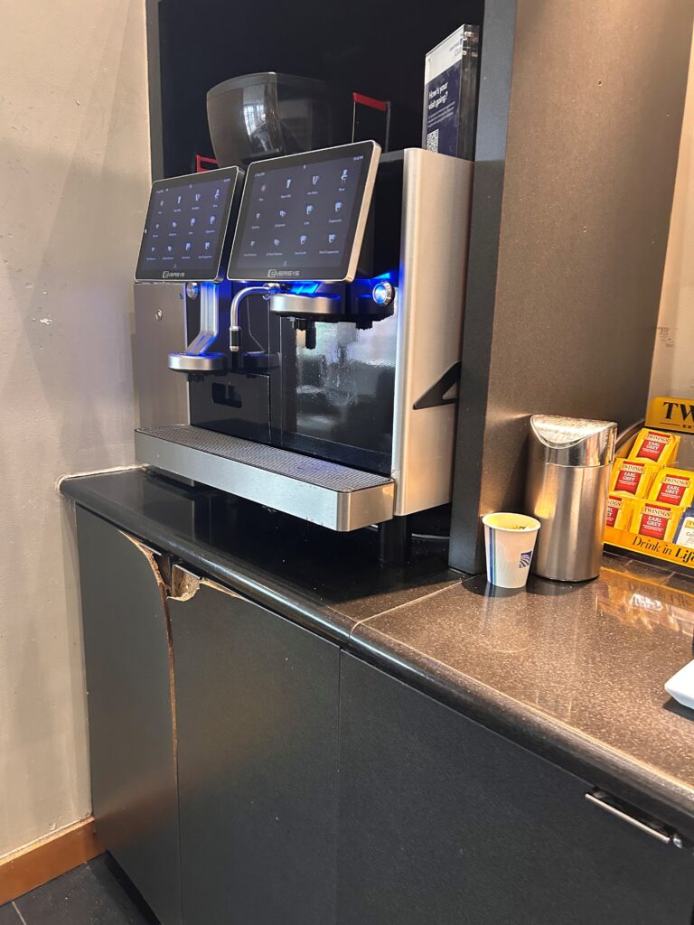 a coffee machine on a counter