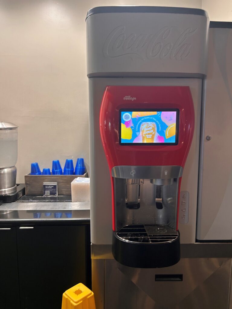 a machine with a screen on it