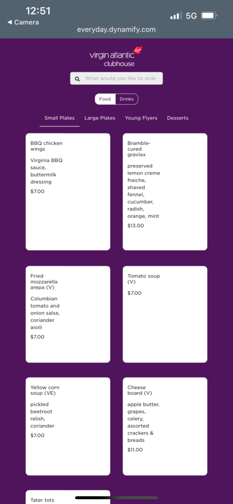 a screenshot of a menu