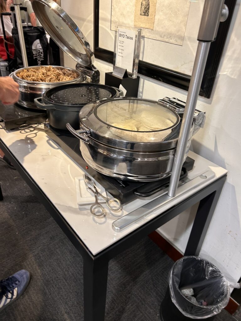 a food on a table