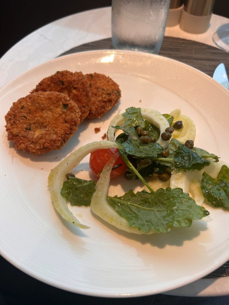 a plate of food on a table