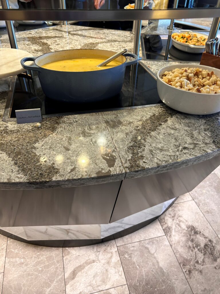 a bowl of food on a counter