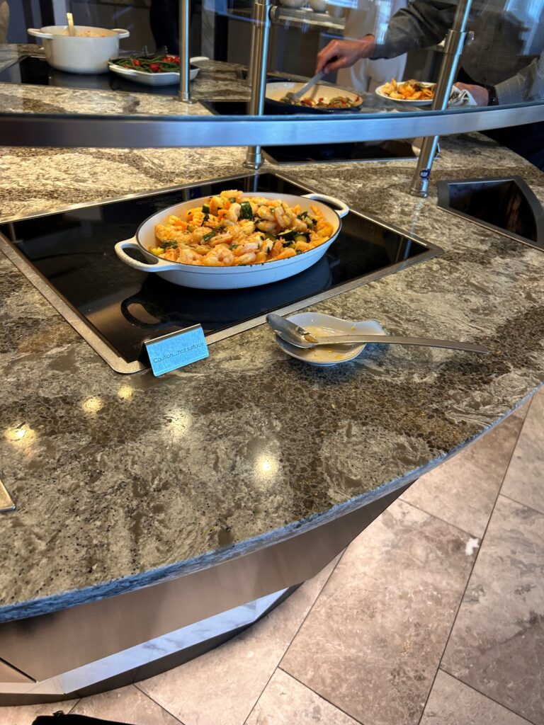 a food on a counter
