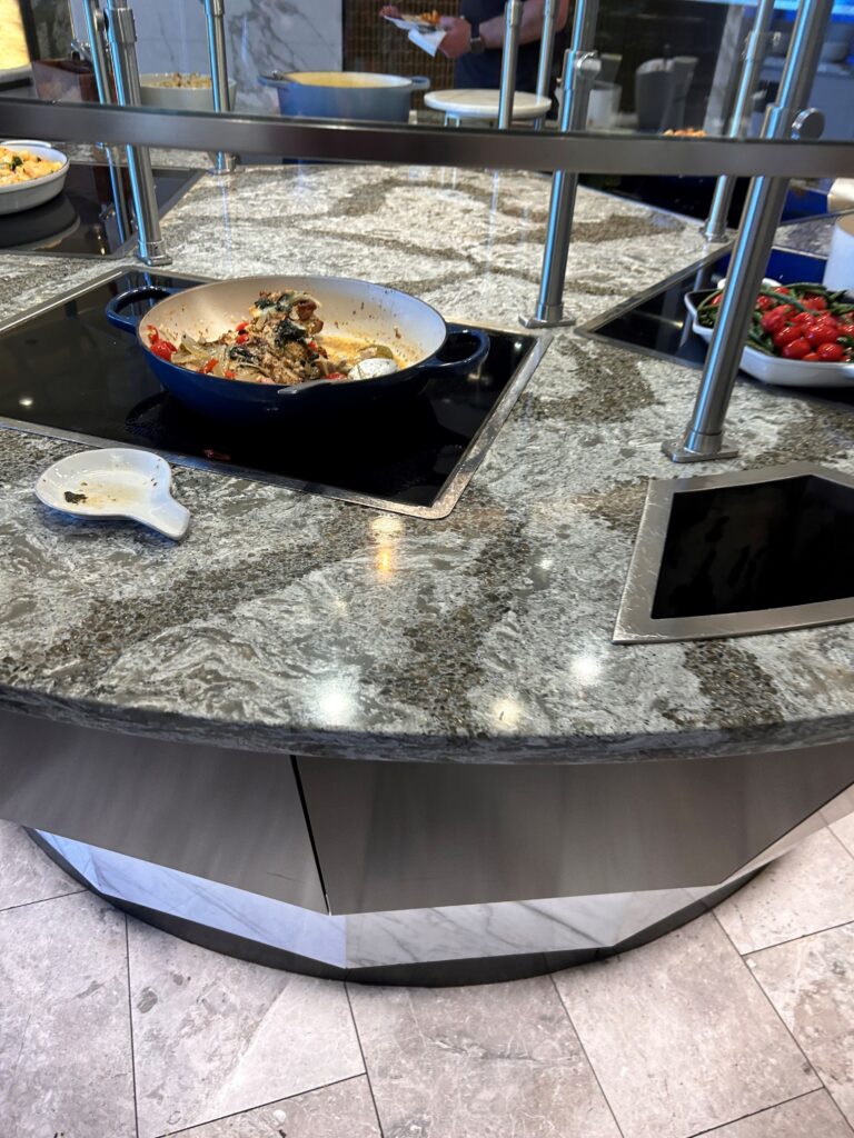 a food on a counter