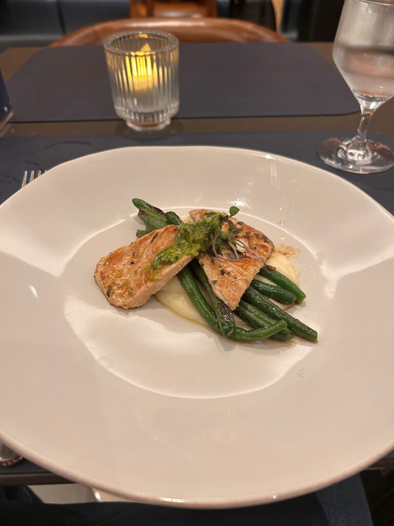 a plate of food on a table
