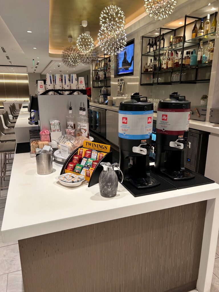 a coffee machine and other items on a counter